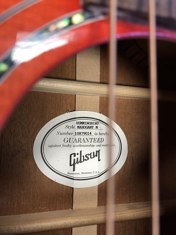 Gibson Hummingbird Mahogany M (Avant Garde AG) 2018 - 2019 | Reverb
