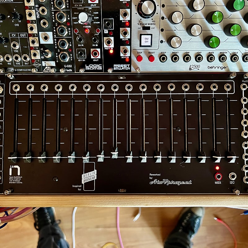 AtoV Project 16n Faderbank MIDI & CV Controller Eurorack Reverb
