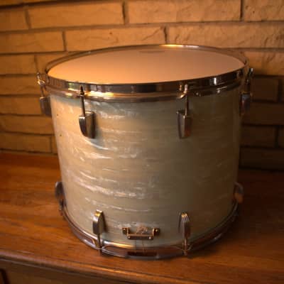 1958  WFL Marching/Parade Snare Drum in White Marine Pearl image 2