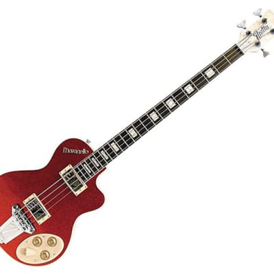 Italia Maranello 4-String Electric Bass Guitar - Red image 2