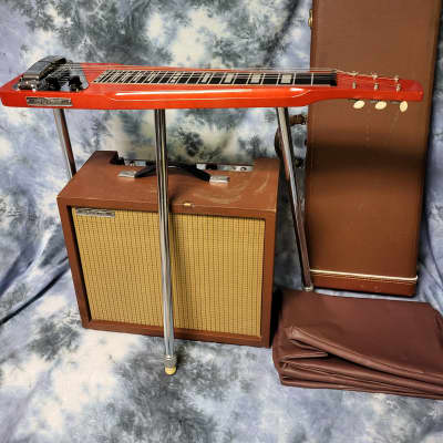 Vintage 1966 Electro by Rickenbacker Model 100 Lap Steel with legs Hard Shell Case with Original 12 inch Amp for sale
