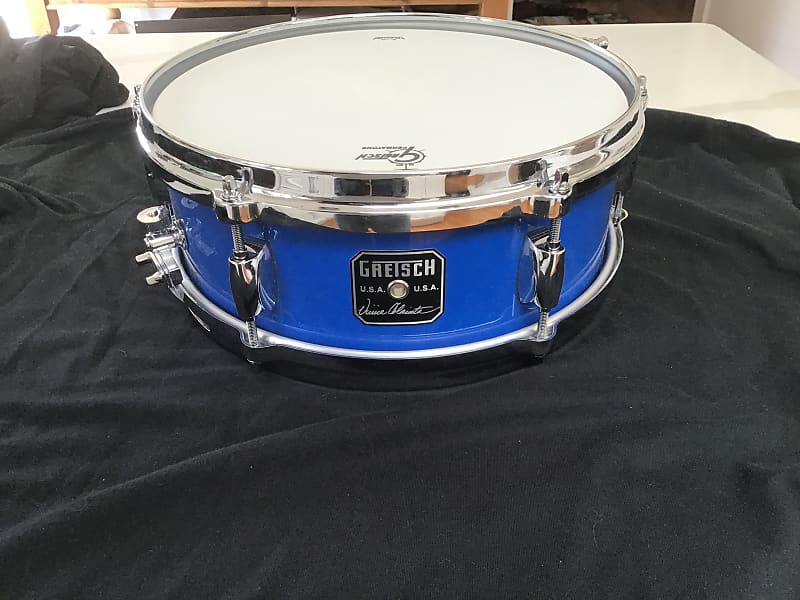 Gretsch USA Custom Signature Vinnie Colaiuta 4”X12” Snare Drum  Cobalt Blue image 1