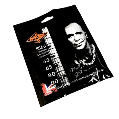 Rotosound BS66 Billy Sheehan Custom Bass Strings, Long Scale, Stainless Steel Roundwound for sale