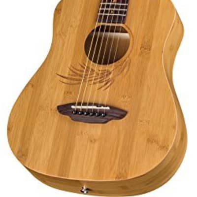 Luna Guitars Safari Bamboo 3/4 Satin Natural Acoustic Guitar Natural SAF BAMBOO image 5