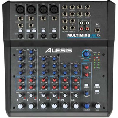 Alesis MultiMix 8 USB FX 8 Channel Mixer with Effects / USB Audio Interface image 2