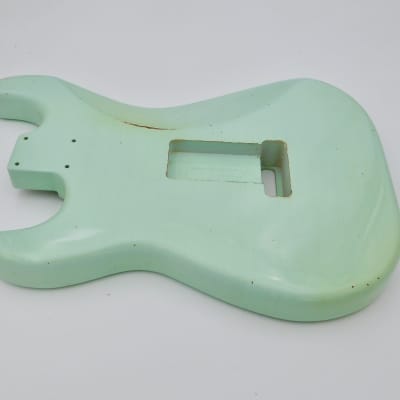 4lbs 4oz BloomDoom Nitro Lacquer Aged Relic Surf Green S-Style Vintage Custom Guitar Body image 17