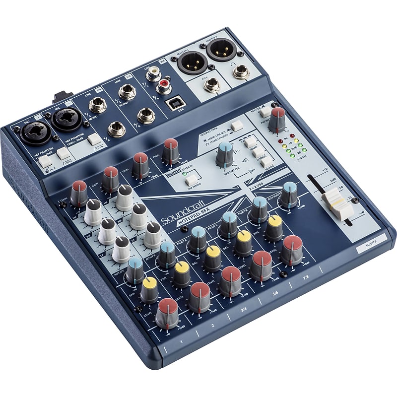 Soundcraft Notepad-8FX Small-Format Analog Mixing Console with USB I/O  Effects image 1