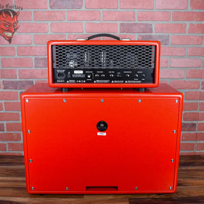 Soldano Custom Shop SLO30 30Watt All Tube Head w/ Matching 2x12 Cab Red Sparkle Tolex With Black Grill and Black Chicken Head Knobs image 4