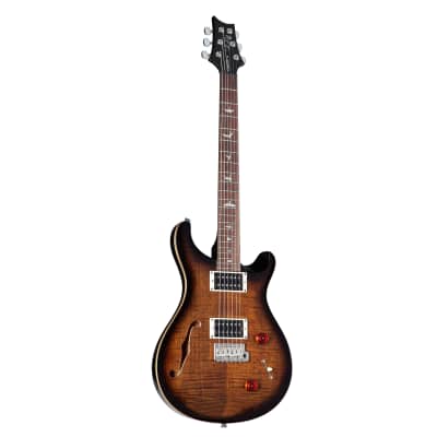PRS SE Custom 22 Semi-Hollow Black Gold Burst - Electric Guitar Bild 1