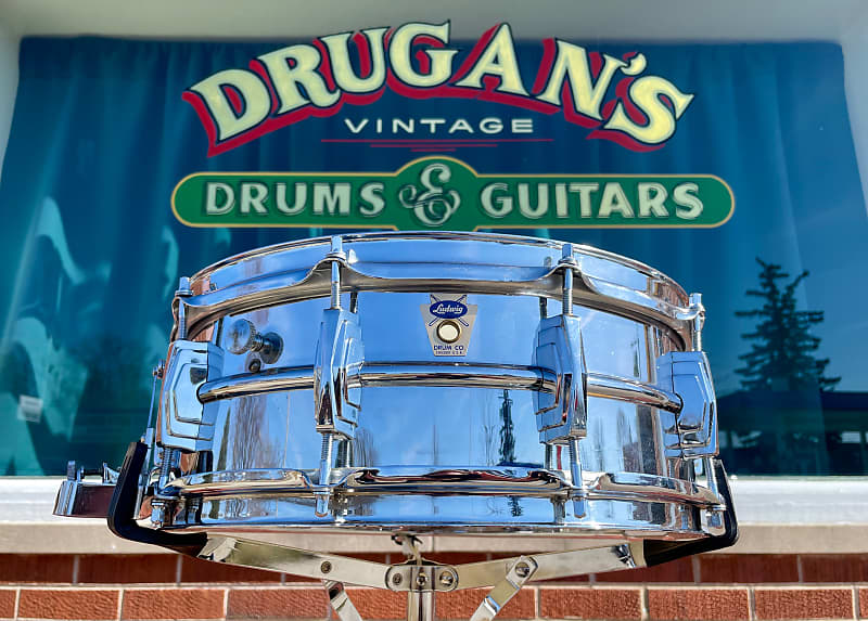 19581959 Ludwig 5x14 No. 410 Super Sensitive Snare Drum Reverb UK