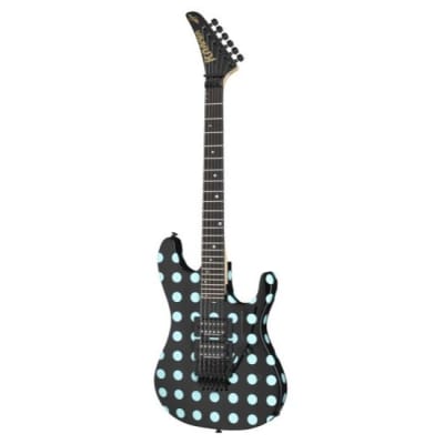 Kramer Nightswan Electric Guitar - Ebony with Blue Dots for sale