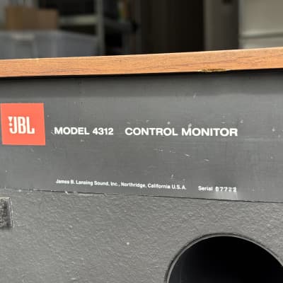 Vintage JBL 4312 Control Monitor Speakers – Original USA Studio Pair (1970s) image 2