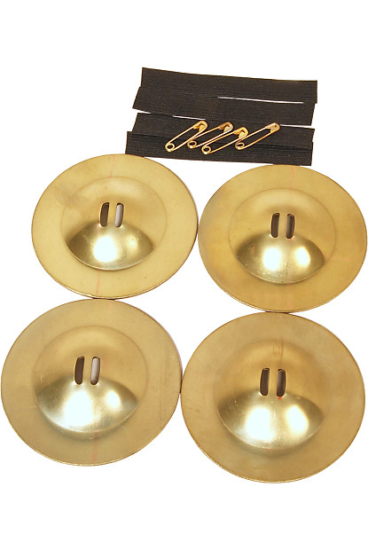 Mid-East ZSPN 2.7" Super Size Rim Edge Finger Cymbals - Set of 4 image 1