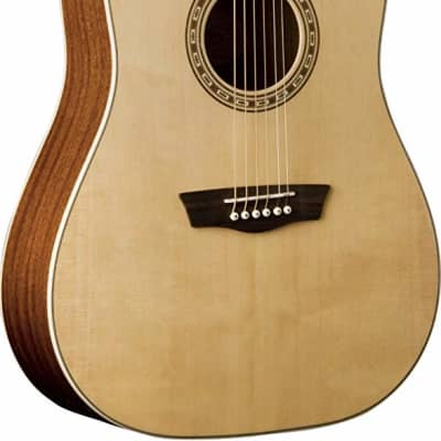 Washburn WD7S Harvest Series Dreadnought Solid Spruce Top Mahogany Neck 6-String Acoustic Guitar image 3
