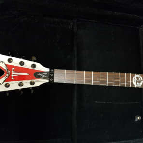 Dean MKH Signature Model 2008 White And Red Japanese Rising Dean MKH Signature Model 2008 White And Red Japanese Rising