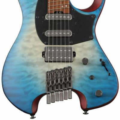 Ibanez QX54QM, 6 String Headless Guitar, Blue Sphere Burst Matte W