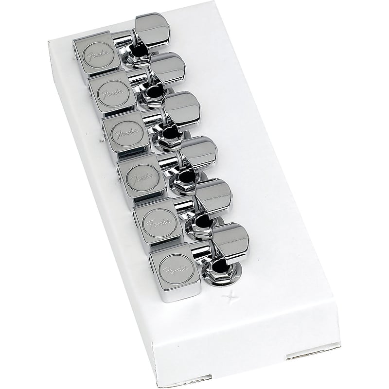 Genuine Fender American Standard 2 pin Staggered Tuners for Strat/Tele Chrome 099-0820-100 image 1
