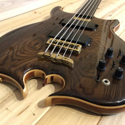 Alembic Mark King Deluxe Custom Lined Fretless 5 string Bass 2002 CocoBolo LED's image 22