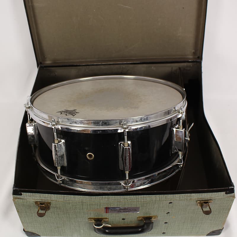 NewSound Snare Drum 8 lug 14" x 5" 1980's Black with Case image 1
