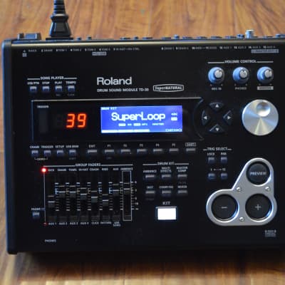 Roland TD-30 Drum Module w/ Power Cable and Mounting Bracket