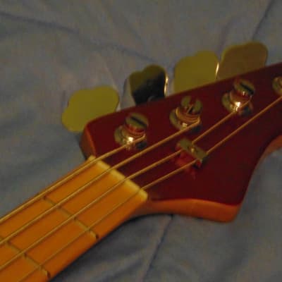 Mako Traditional TPB-2 1980s Metalic Red Precision Style Bass Guitar image 2