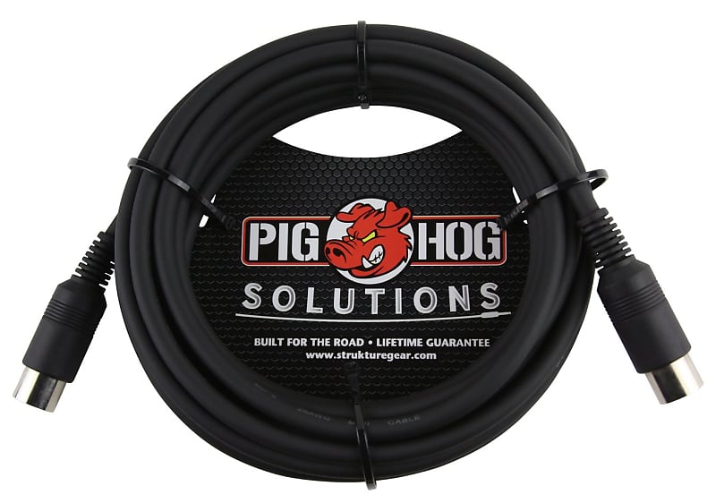 Pig Hog Solutions PMID15 - 15ft MIDI Cable Black Instrument Interface - New image 1