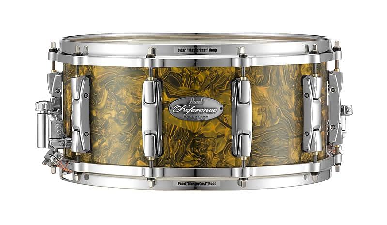 Pearl Music City Custom 13"x6.5" Reference Series Snare GOLDEN YELLOW ABALONE RF1365S/C420 image 1