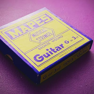 Vintage Mapes GUITAR Strings Case Candy 1950s 1960s Gibson J 45