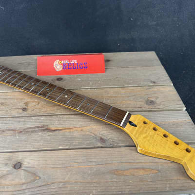 Real Life Relics Curly Flame Maple Rosewood Strat Stratocaster® Style Neck 22 Fret SMRFV22 #9