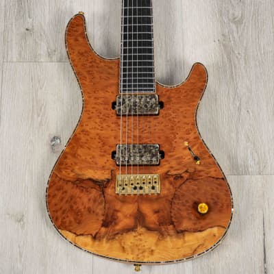 ギター MAYONES Regius7 Trans Black Mayones Regius 7 Baritone Custom Eye Poplar - Trans Dirty