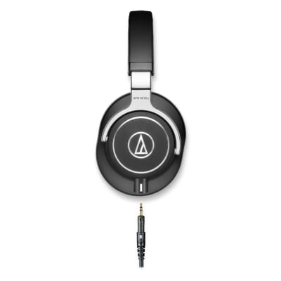 Audio-Technica ATH-M70X Closed-Back Dynamic Professional Studio Monitor Headphones, Black image 2