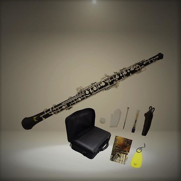 ammoon Oboe C Key Cupronickel Plated Silver Woodwind Musical