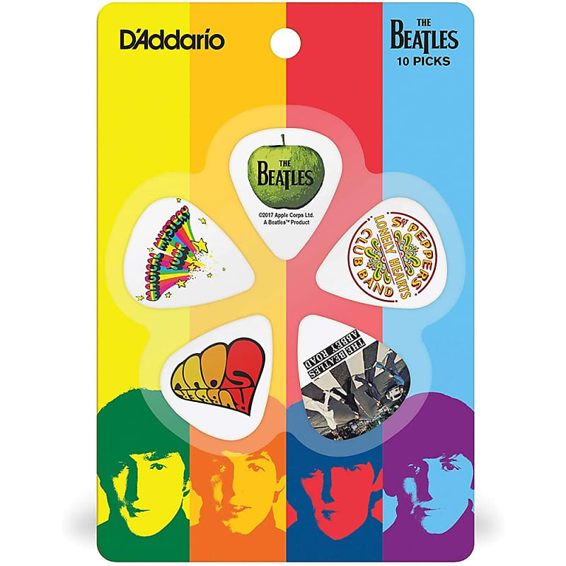 D'Addario Accessories Beatles Guitar Picks, Albums, 10 Pack, Heavy Gauge image 1