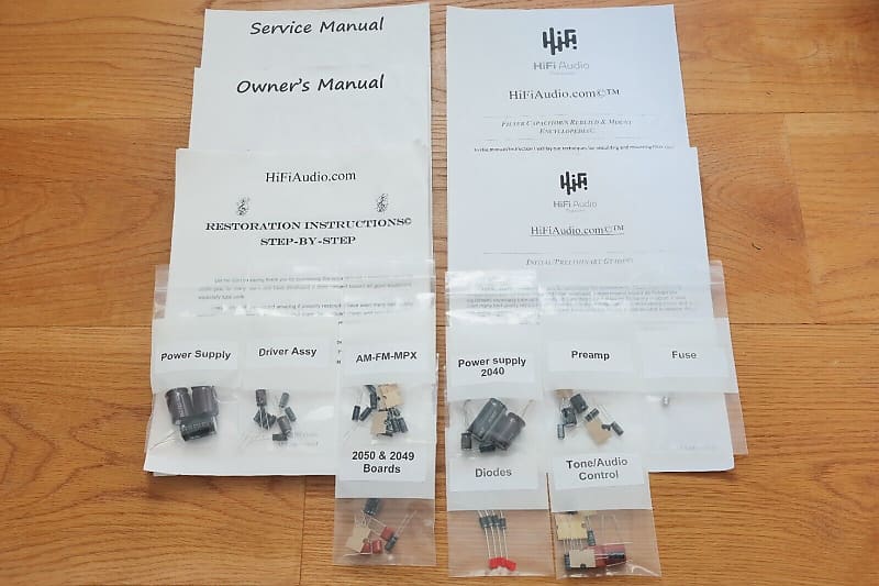 Fisher 250T restoration kit filter capacitor repair rebuild fix  			