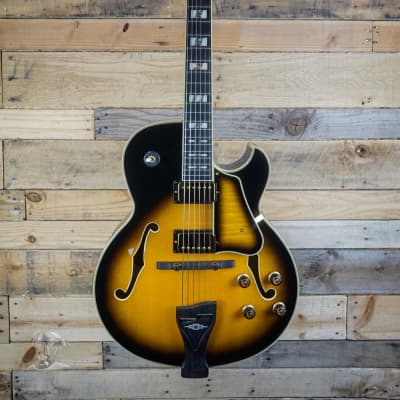 Ibanez George Benson LGB300 Hollowbody Guitar Vintage Yellow Sunburst w/ Case image 4