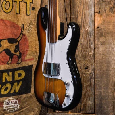 Fender Precision Bass Fretless with Rosewood Fingerboard 1978 - Sunburst image 2