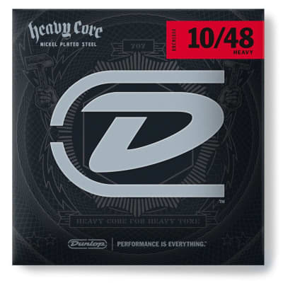 Dunlop DHCN1048 Heavy Core Nickel Wound Electric Guitar Strings, Heavy 10-48 image 1