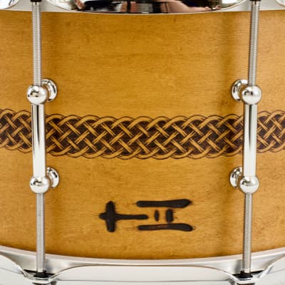 TreeHouse Custom Drums 7x14 6-ply Maple Snare Drum with Celtic Knotwork image 8