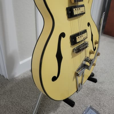 Kimberly VIP 6 HollowBody w/ Whammy Bar Cream/Yellow Color Made in Japan Guitar image 3