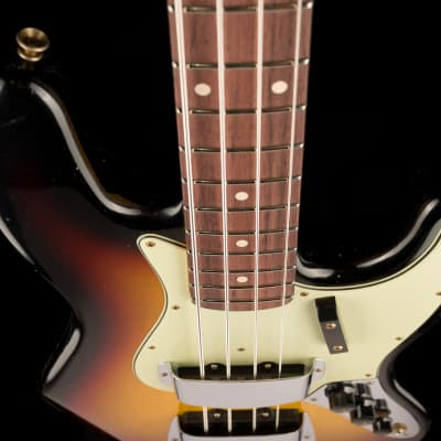 Fender Custom Shop 1964 Jazz Bass Journeyman Relic Super Faded Aged 3-Tone Sunburst image 7