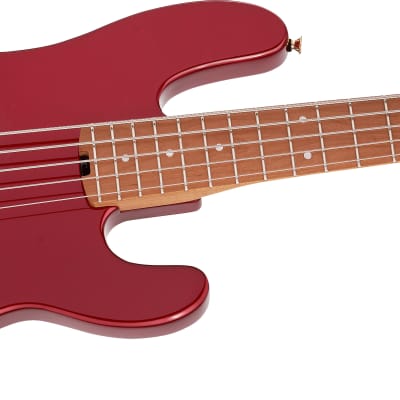 CHARVEL - Pro-Mod San Dimas Bass JJ V  Caramelized Maple Fingerboard  Candy Apple Red - 2965079509 image 5