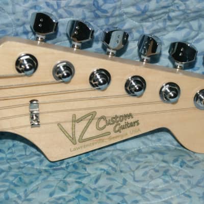 VZ Custom Guitars Red Swamp Ash S-Style, 7-Tone image 6