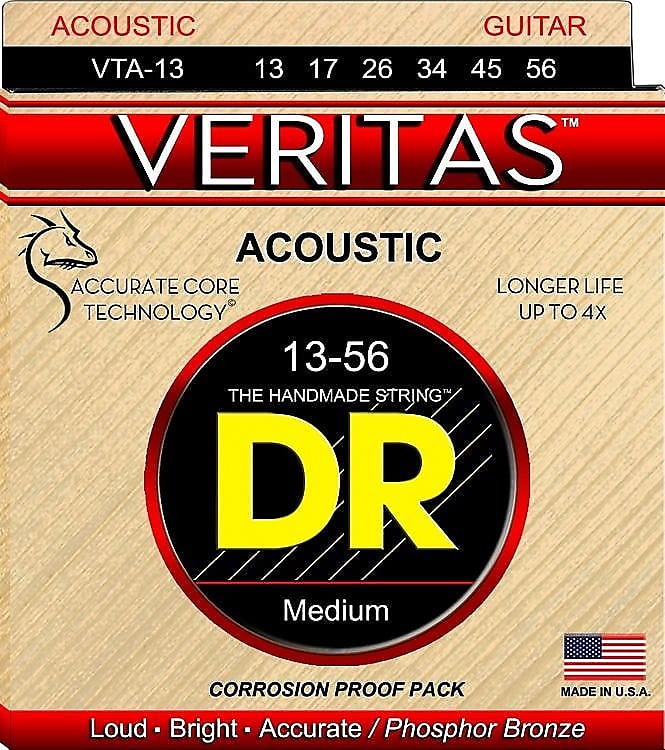 DR Handmade VTA-13 Veritas Phosphor Bronze Acoustic Guitar Strings 13-56 image 1