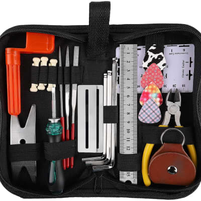 IOppwin Guitar Repairing Tool Kit(26PCS) Wire Plier,String Organizer,Fingerboard Protector,Hex Wrenc image 1