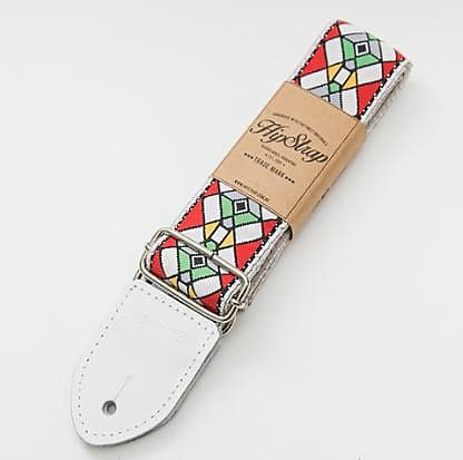 HipStrap Stained Glass Red Vintage Style Guitar Strap + Free Shipping image 1