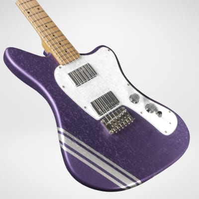 Cream T Guitars Crossfire SRT-6 Pickup Swapping - Purple Metallic w/ Stripe #SO26UND image 2