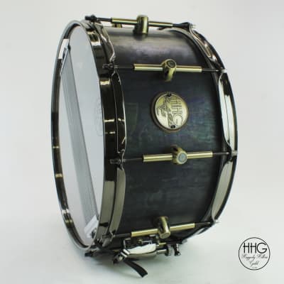HHG Drums 14x7 Raw Plate Steel Snare, Oxide Patina image 2