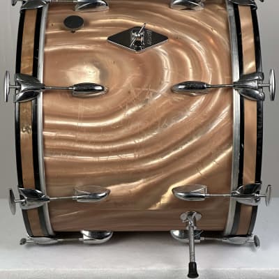Gretsch 18/12/14" 1960's Round Badge Bop Drum Set - Sunset Satin Flame image 11