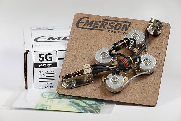 Emerson Custom S5-B-500K Blender 5-Way Stratocaster Paper In Oil Prewired  Assembly Kit