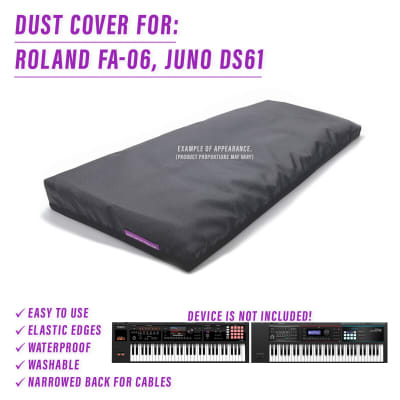 DUST COVER for ROLAND FA-06, JUNO DS61 - Waterproof, easy to use, elastic edges